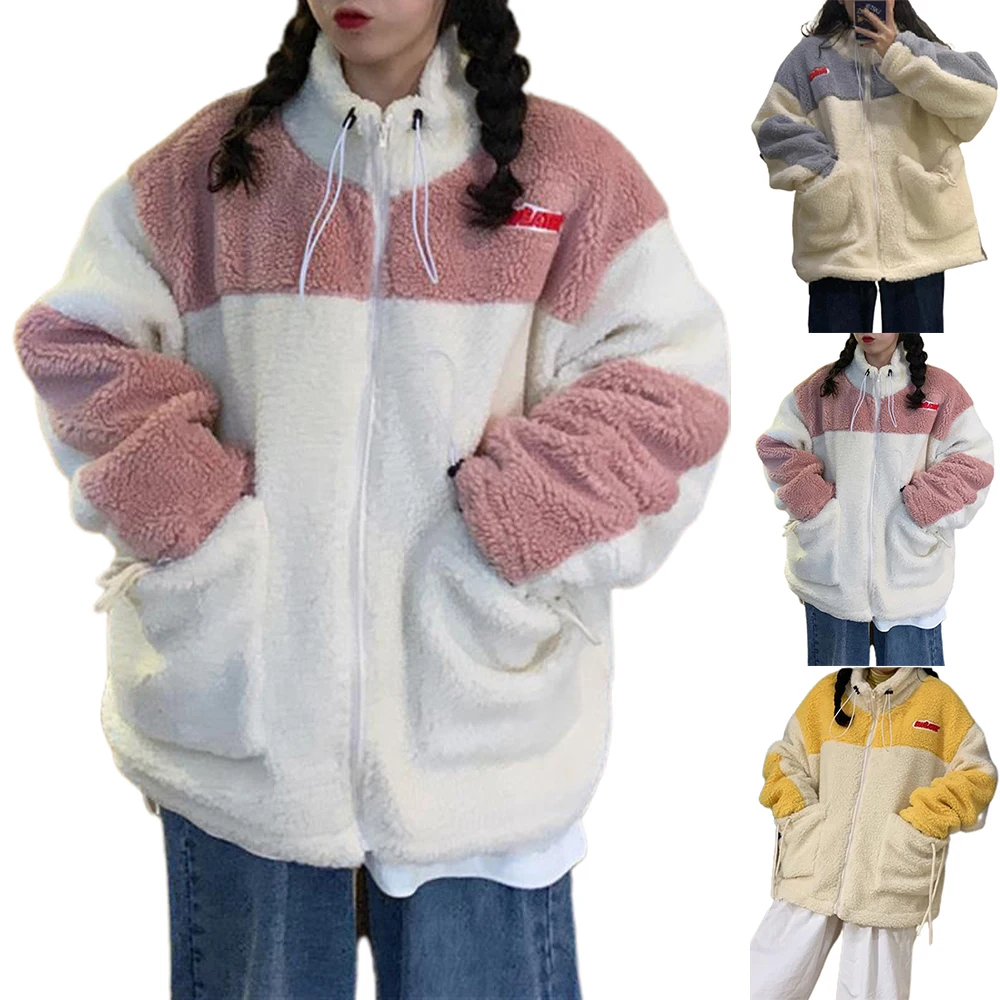 

Женская куртка с плюшевым мишкой, зимняя уличная Теплая Флисовая верхняя одежда с длинным рукавом, Женская флисовая длинная одежда с рукава...