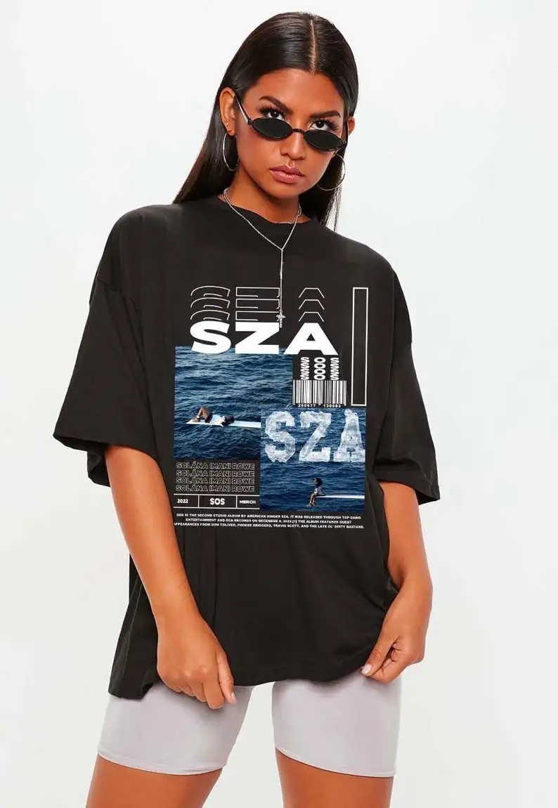 Camisa del album SZA SOS camiseta estética nuevo de Sza camisa rapero hadiah música RnB regalo para los fan
