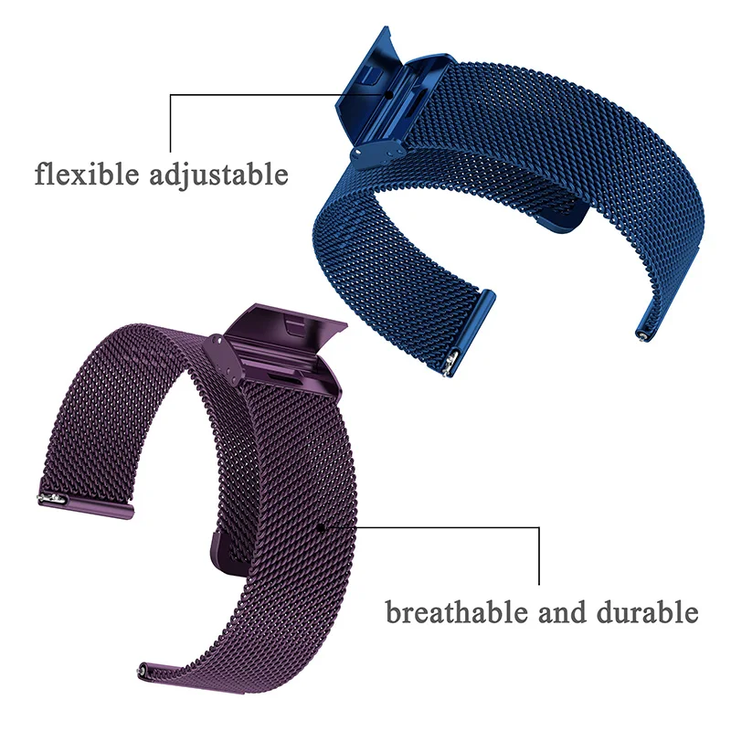 Replacement Band For Zepp E Milanese Loop Strap For Zepp E Circle/Sqaure Metal Wristband Adjustable Smart Watch Accessories Belt