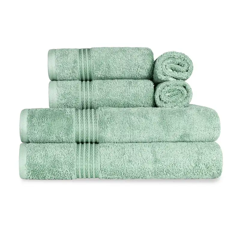 

Cotton Absorbent 6-Piece Sage Towel Set