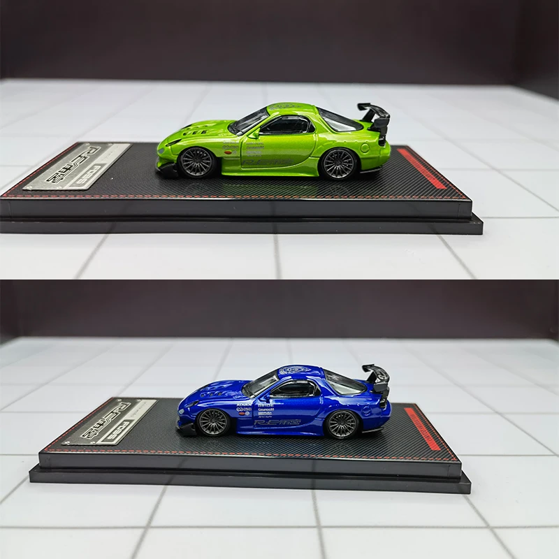 

ig 1:64 Mazda RX7 FD3S Amemiya Apple Green Simulation Alloy Car Model Collection Ornament Gift