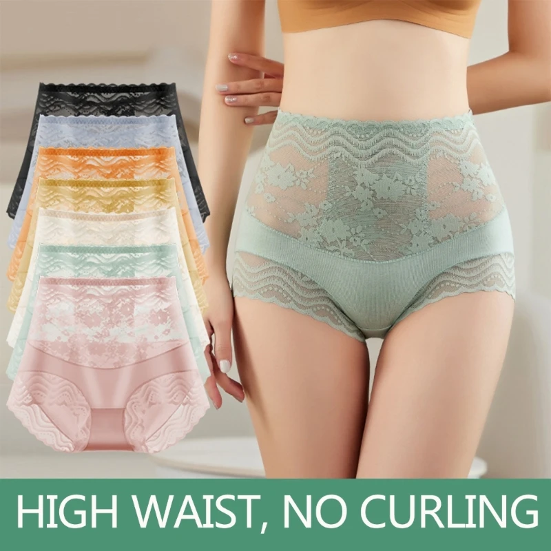 

Women High Waist Soft Full Briefs Ladies Breathable Full Coverage Panties Crotch Hip Raise Sexy Panties Briefs Underwear
