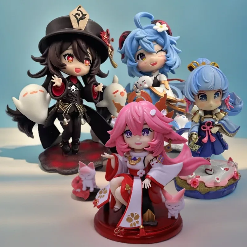 Аниме игрушка Yae Miko Kamisato Ayaka Genshin игра Ху Тао ганью фигурка GK девушка Статуэтка