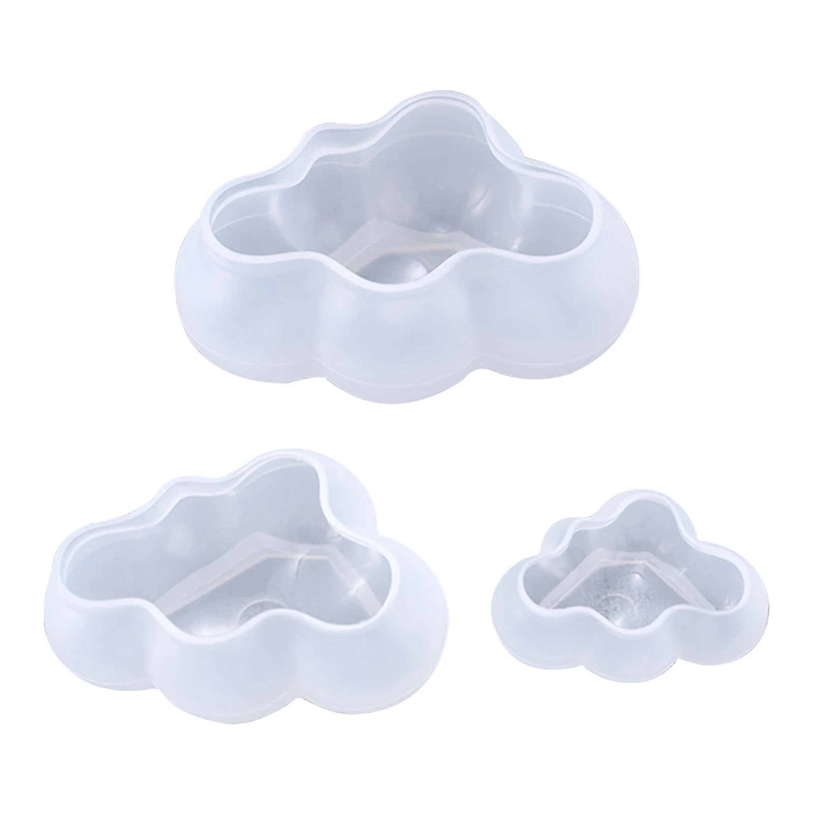 

3pcs Silicone Mold Baking Candy Fondant Candle Cake Decoration 3D Cloud Shape Cute Chocolate Mousse Pudding Soap DIY Ice Cube