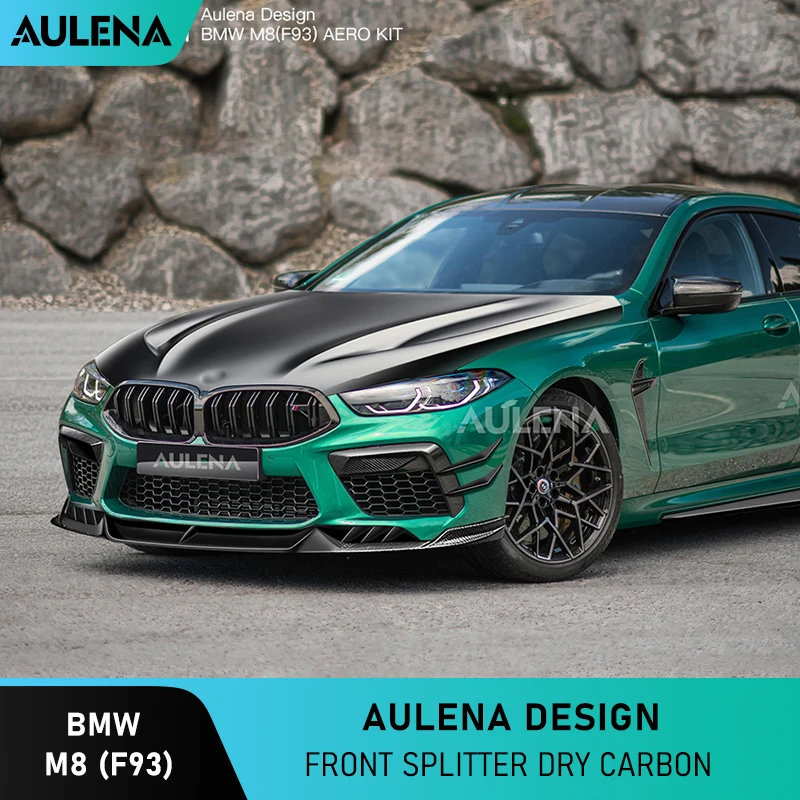 

Aulena Dry Carbon Body Kit Front Splitter Front Lower Lip Spoiler Front Bumper Lip High Performance Dry Carbon For BMW M8(F93)