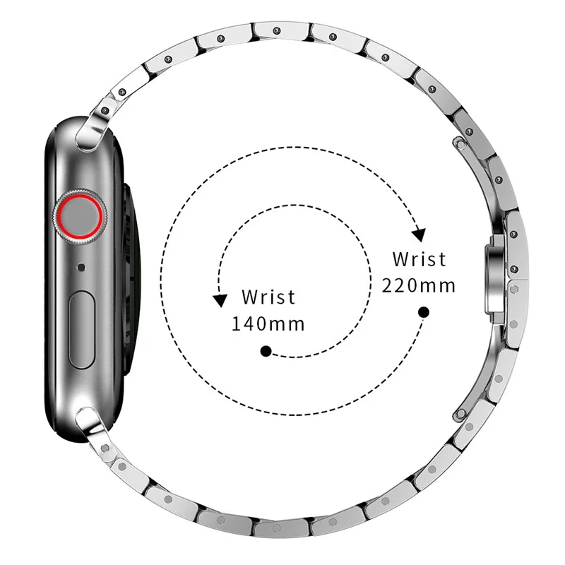 Luxury Stainless Steel Strap for Apple Watch 8 Ultra 7 Band 49mm 45mm 41mm Link Bracelet for iwatch Series 6 5 4 3 se 44mm 42mm