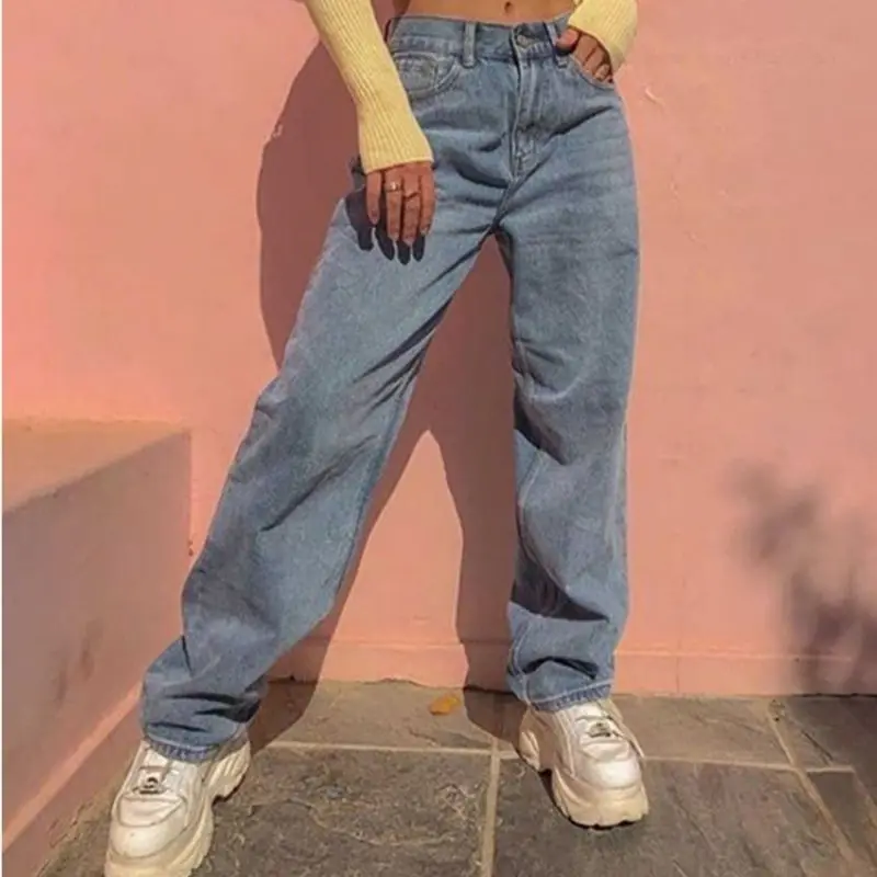 

Women's Jeans High Waist Clothes Wide Leg Denim Blue Streetwear Retro Harajuku Wide Leg Pants
