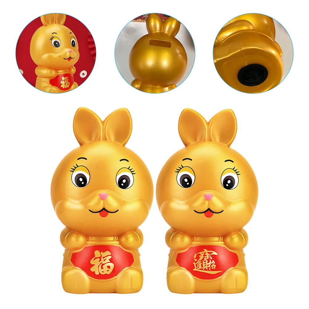 

Bank Rabbit Piggy Bunny Saving Jar Yearmoney Kids Chinese Decorationzodiac Home New Decor Souvenir Pot