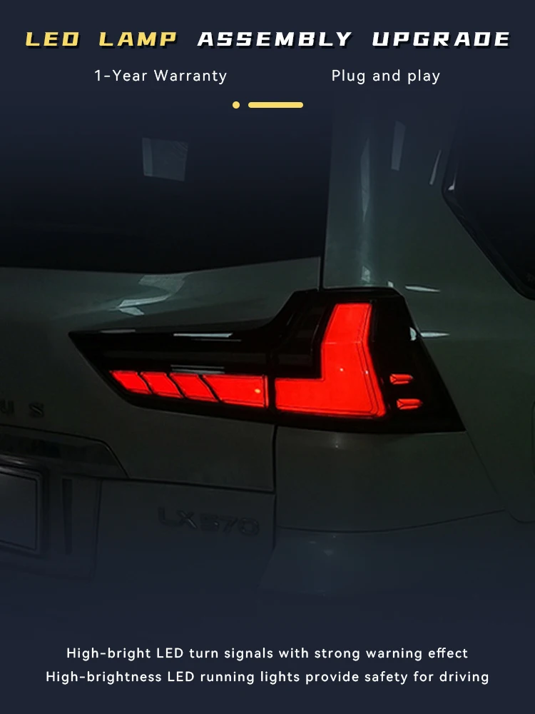 Задние фонари для Lexus LX 570 LX570 светодиодный 2016-2020 модифицированные задние запуска