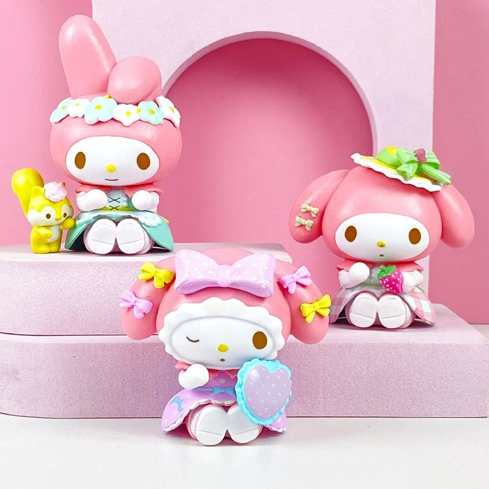 Melody 7 см фигурка горничной наряд Sanrio Kawaii Аниме Кукла торт комната декоративное