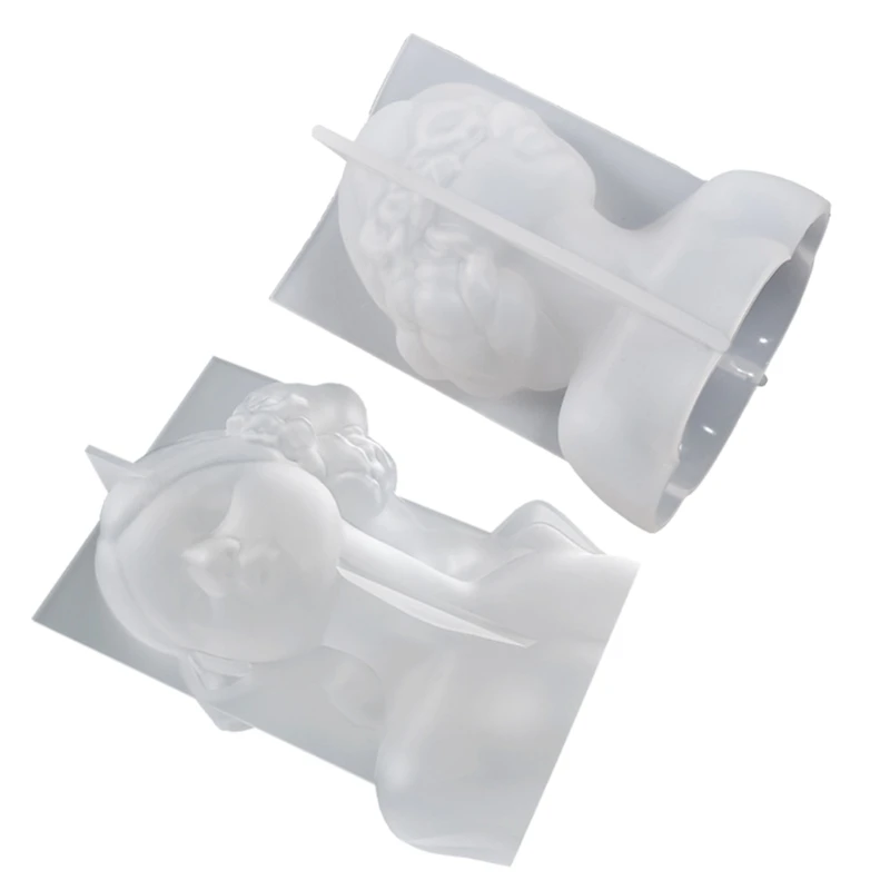 

E0BF Eyes Closed Girl/Blindfolded Girl Mold DIY Candle Epoxy Mold Handmade Mold