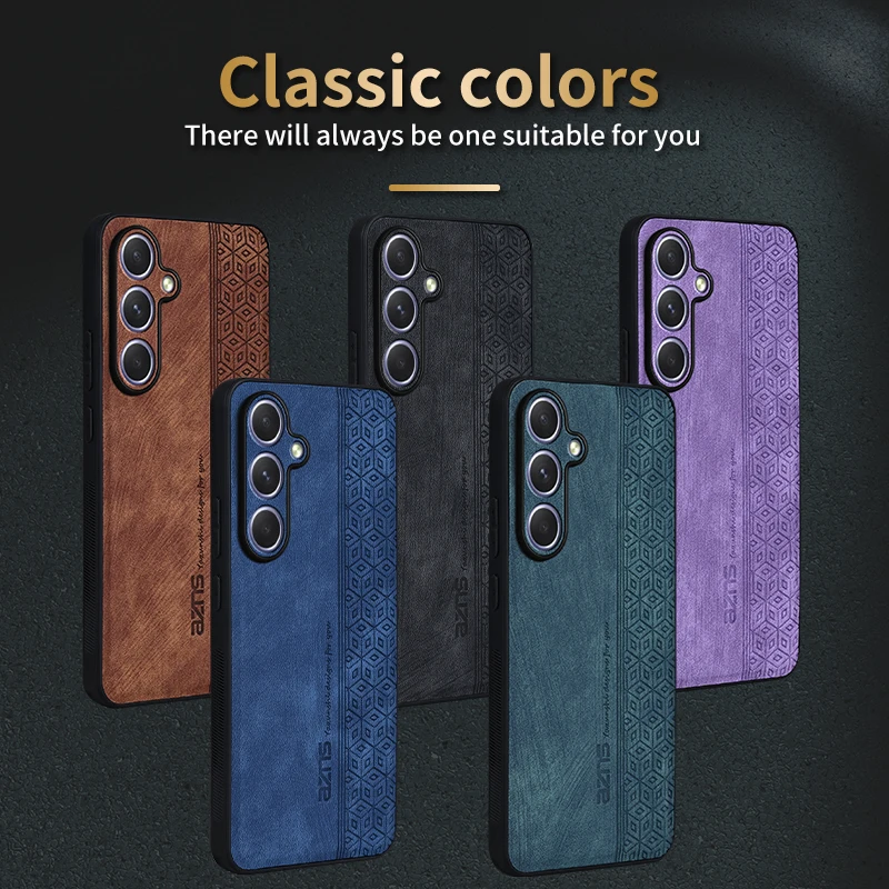 Фото Для Samsung Galaxy S25 Чехол для задней крышки Skin Feel Противоударный матовый кожаный чехол Мягкий чехол для Samsung Galaxy S25 PLus Ultra №2