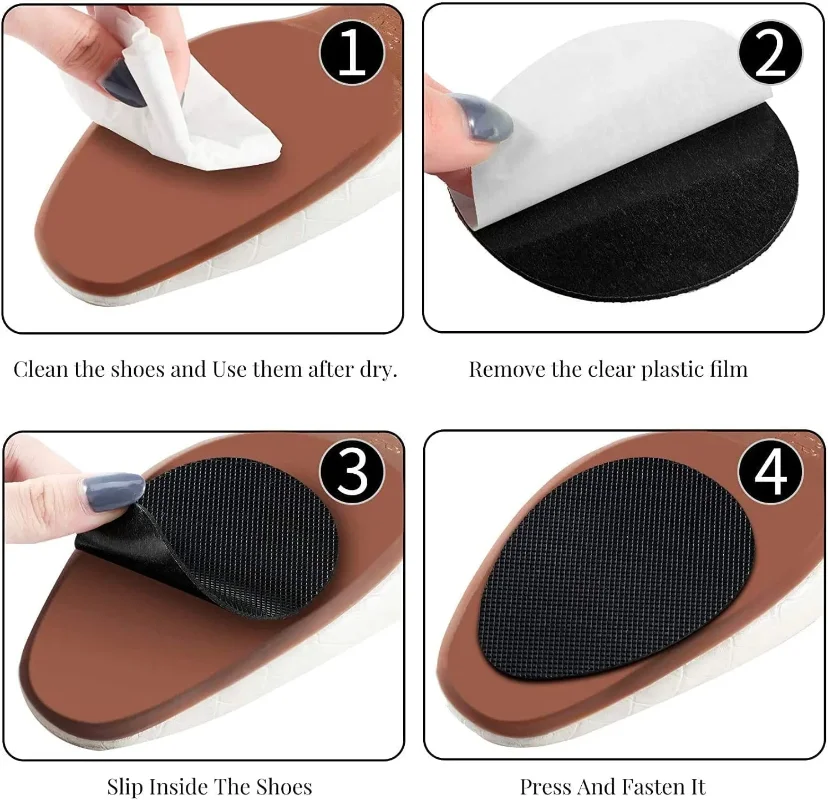 10Pcs Anti-Slip Heel Sole Protector Shoe No-adhesive Sticker Pads for Women Shoes Repair High Heels Sandal Outsole Shoe Care