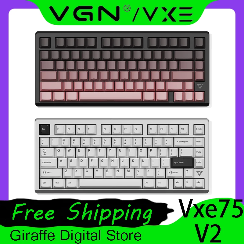Новая Механическая клавиатура Vgn Vxe75 V2 алюминиевая стандартная Bluetooth для