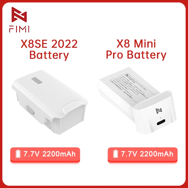 Оригинал FIMI X8 Mini Pro Smart Battery 2200 мАч Интеллектуальный Flight LiPo 2S аккумулятор для X8SE 2022