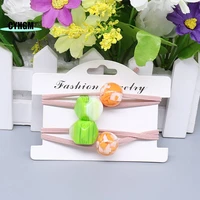 new fashion korean amber hair rope accessories for women designer hair ties elastic hair bands girls hair band a05 2