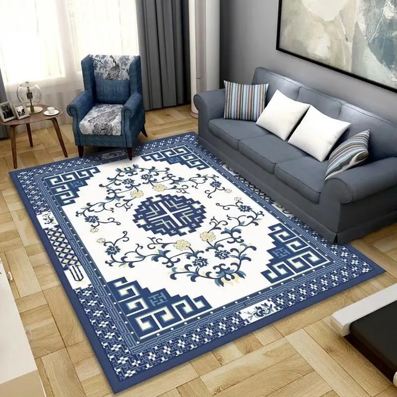

Ethnic Classical Style Living Room Carpet 2x4m Large Rugs Decoration Bedroom Soft and Fluffy Elastic Hallway Floor Mats Washable
