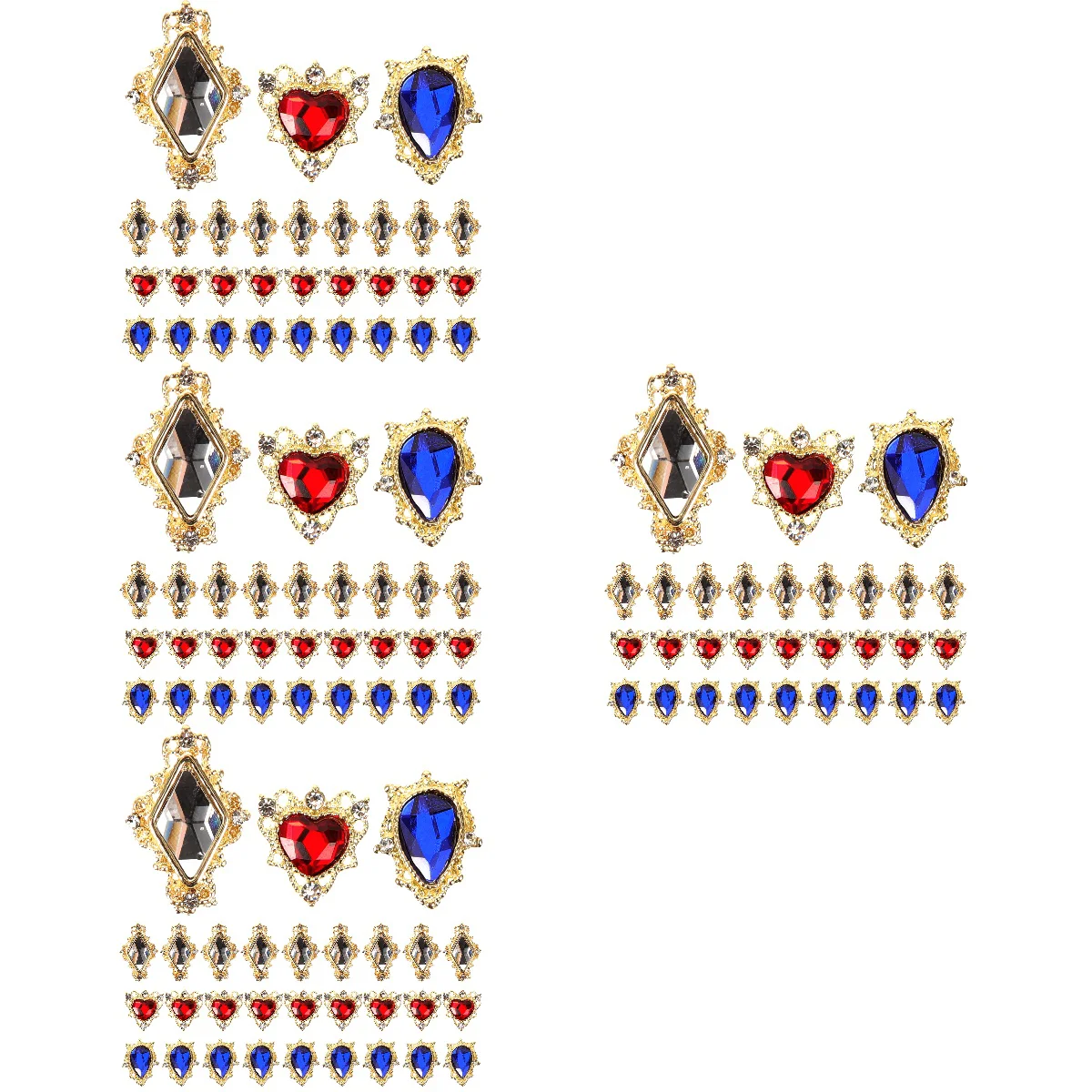 

120 Pcs Cute Nail Charms Nail Charms For Nail Fake Nail Set Heart Trinket Cute Charms Women Nail Small Gems Nails Colored