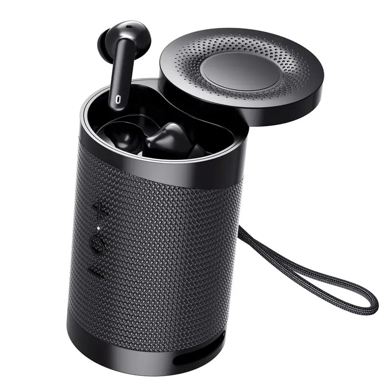 

Hifi бас наружные колонки с наушниками 2 в 1 caixa de som bluetooth V5.1 сабвуфер система объемного звучания мини гарнитура