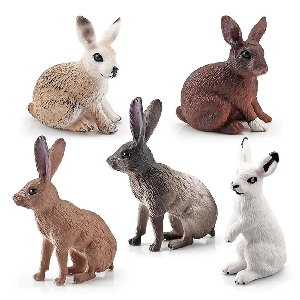 

Simulated Zoo Action Figure Farm Rabbit Model Toys For Children Kids Cute Mini Animal Figurine Educational Toys Gift Home Decor
