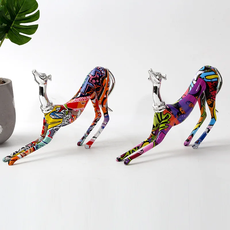 

Цветные Животные Собака Doberman европейские и американские Креативные украшения современные искусственные украшения из смолы