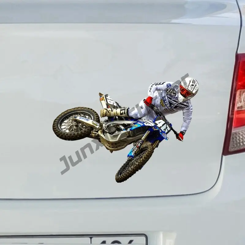 Fly Мотоцикл Гонщик Мотокросс автомобильная наклейка ПВХ красочные наклейки