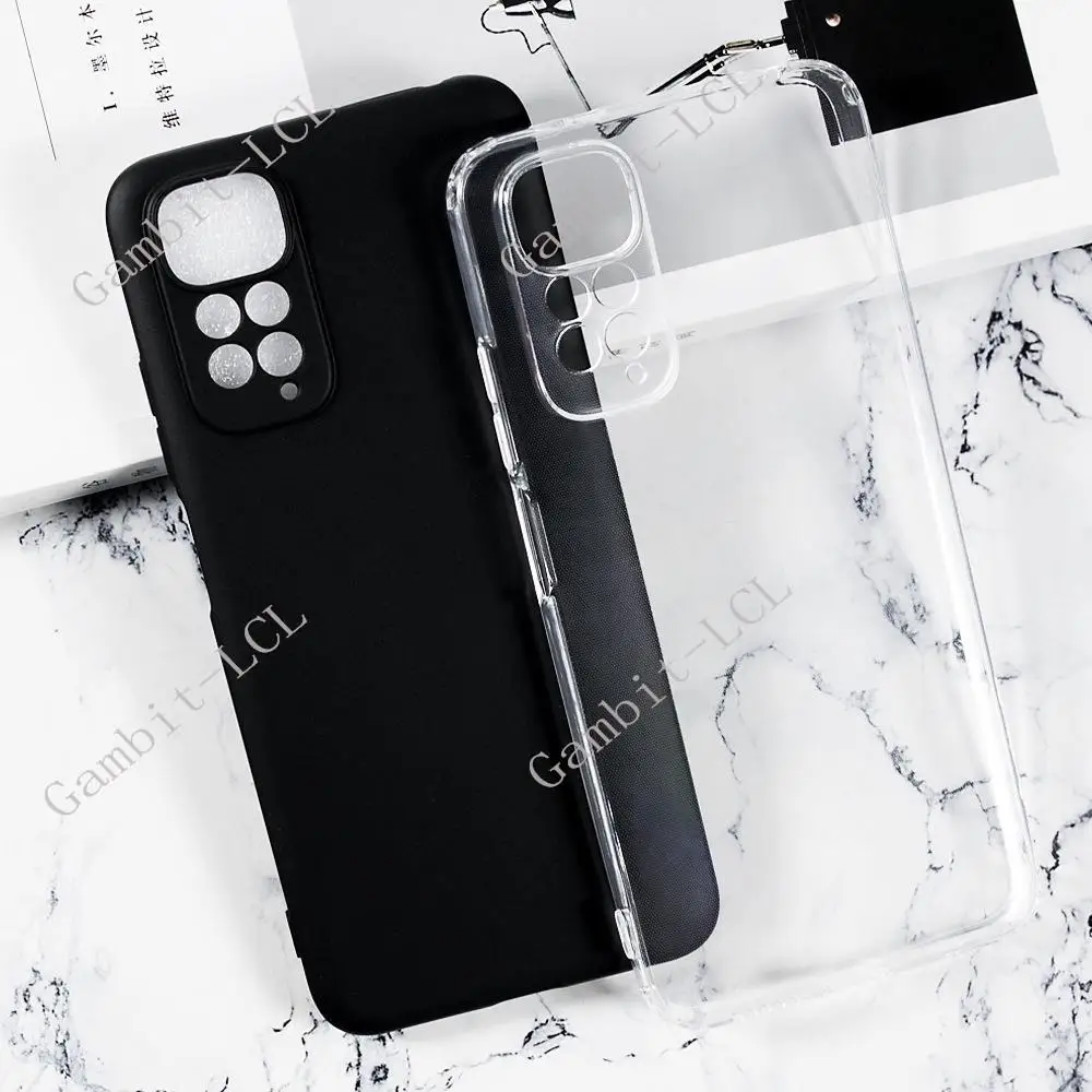 Фото Силиконовый защитный чехол-накладка для Xiaomi Redmi Note 11 4G Global 6,43 дюйма 2201117TG, 2201117TI, мягкий чехол из ТПУ №1