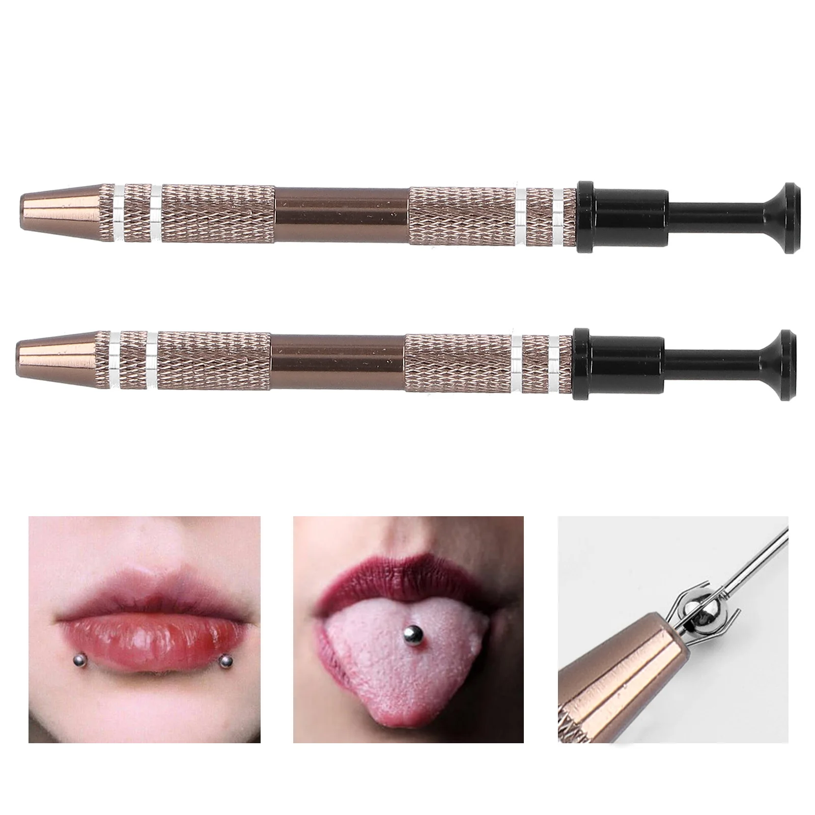 

Easy To Use Knurled Handle Portable Body Piercing Accessories Alloy 4 Prongs Bead Holder Jewelry Bead Grasping Pick Up Tool 2pcs