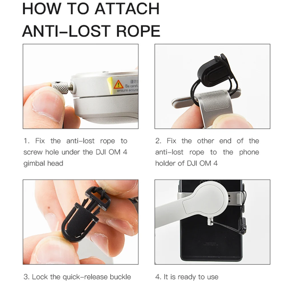 

Lanyard Anti Lost Portable Quick Release Wear Resistant Handheld Gimbal Rope Accessories Mobile Phone Outdoor Buckle For DJI OM4