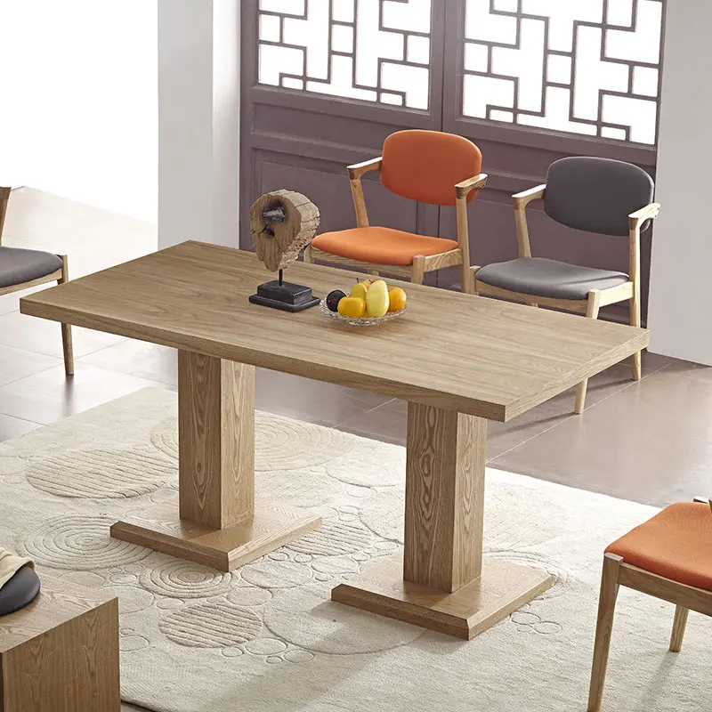 

Customized Japanese simple solid wood wabi-sabi style dining table home designer style study Japanese food shop homestay tea r