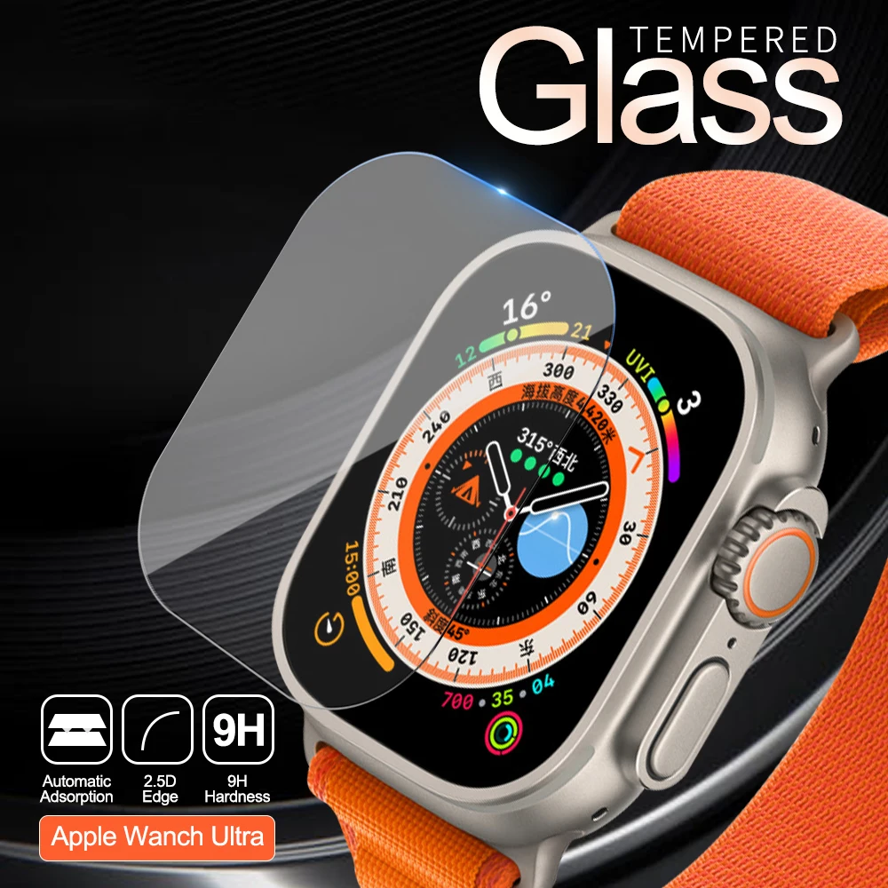 

Закаленное стекло HD для Apple Watch Ultra 49 мм, защита экрана от царапин для Apple Watch 8 Pro 49 мм, пленки для умных часов