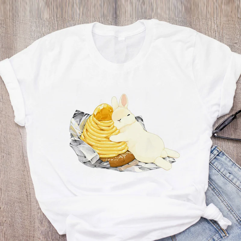 

Cute Animal Trend Cute 90's Fashion Women's Short-sleeved Casual T-shirt Summer T-shirt Printed Cartoon Pattern Printed T-shirt