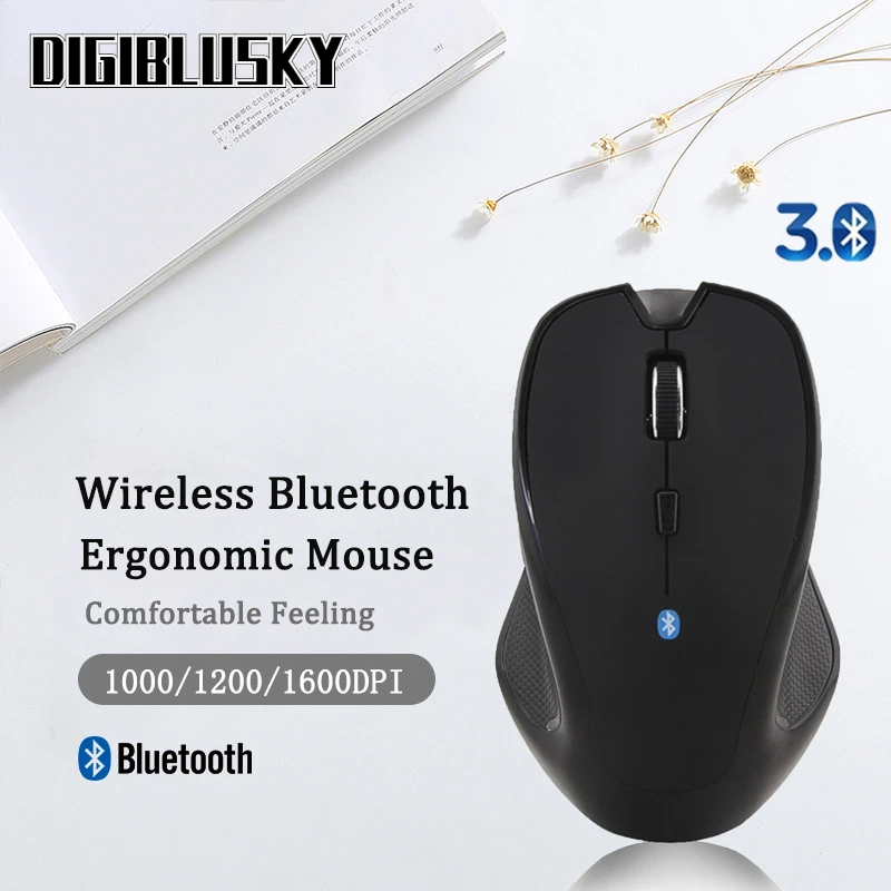 

Bluetooth 3.0 Mouse Optical 1000/1200/1600DPI Ergonomic Mouse 6 Buttons Wireless Gaming Mice Computer Mause For Laptop PC