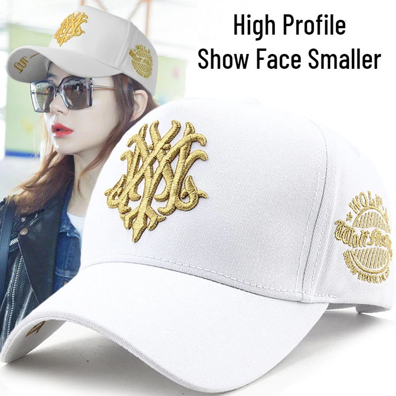 2023 Summer High Profile Baseball Cap for Women Men Sun Sports Golf Hat Large Size Trucker Hat Embroidery Fashion Design