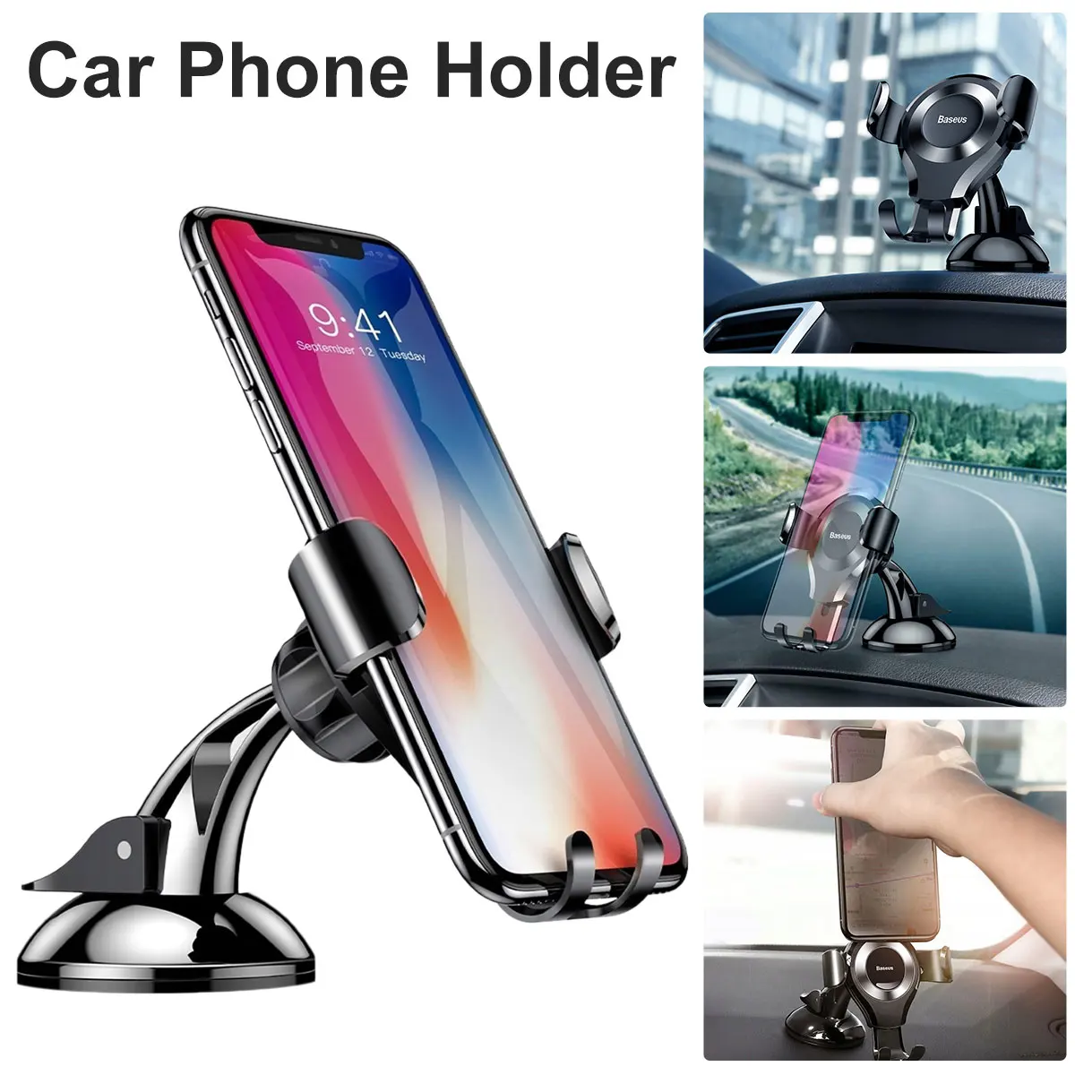 

new Gravity Car Cell Phone Holder Mount Universal Car Dashboard Cell Phone Holder with Suction Cup Multi-angle Adjustable Phone