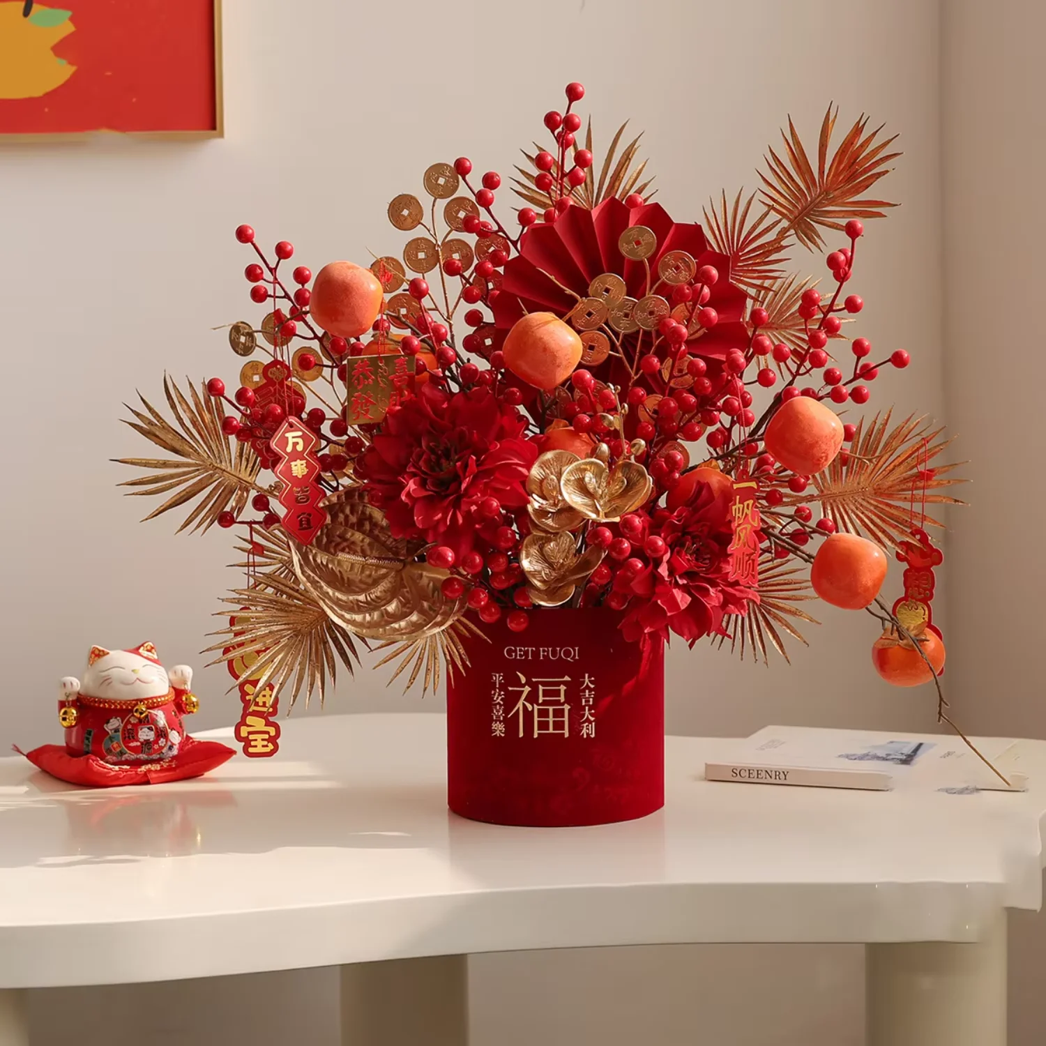 Оптовая продажа с фабрики роскошный офисный декор цветок на 2025 год вьетнамский