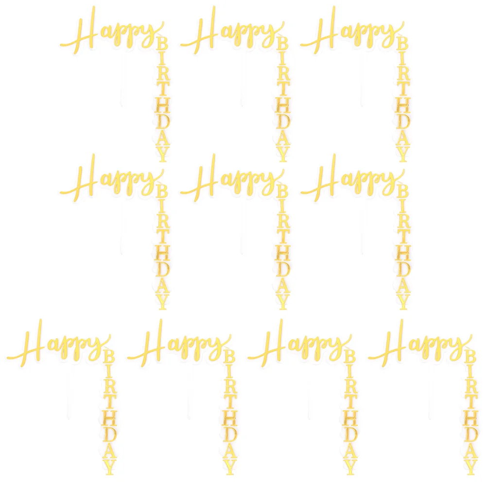 

10pcs Holiday Festival Party Cupcake Decoration Dessert Toppers Baking Food Topper Birthday Cake Decorations