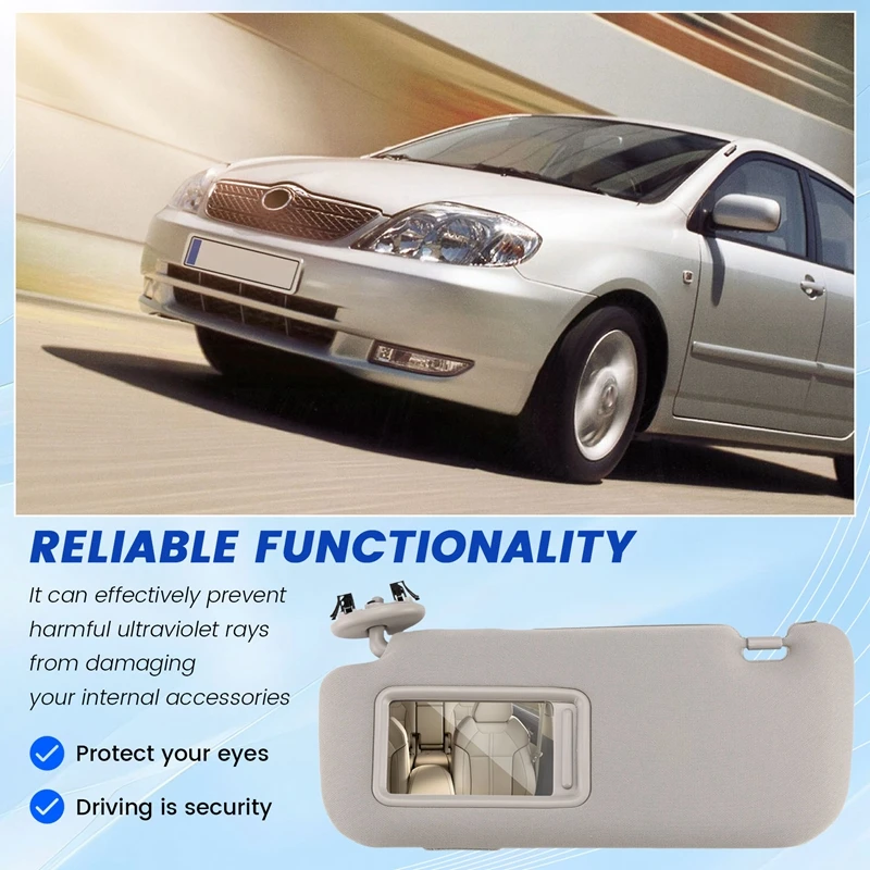 Для Toyota Auris Corolla 2007-2013 интерьер автомобиля солнцезащитный козырек с зеркалом