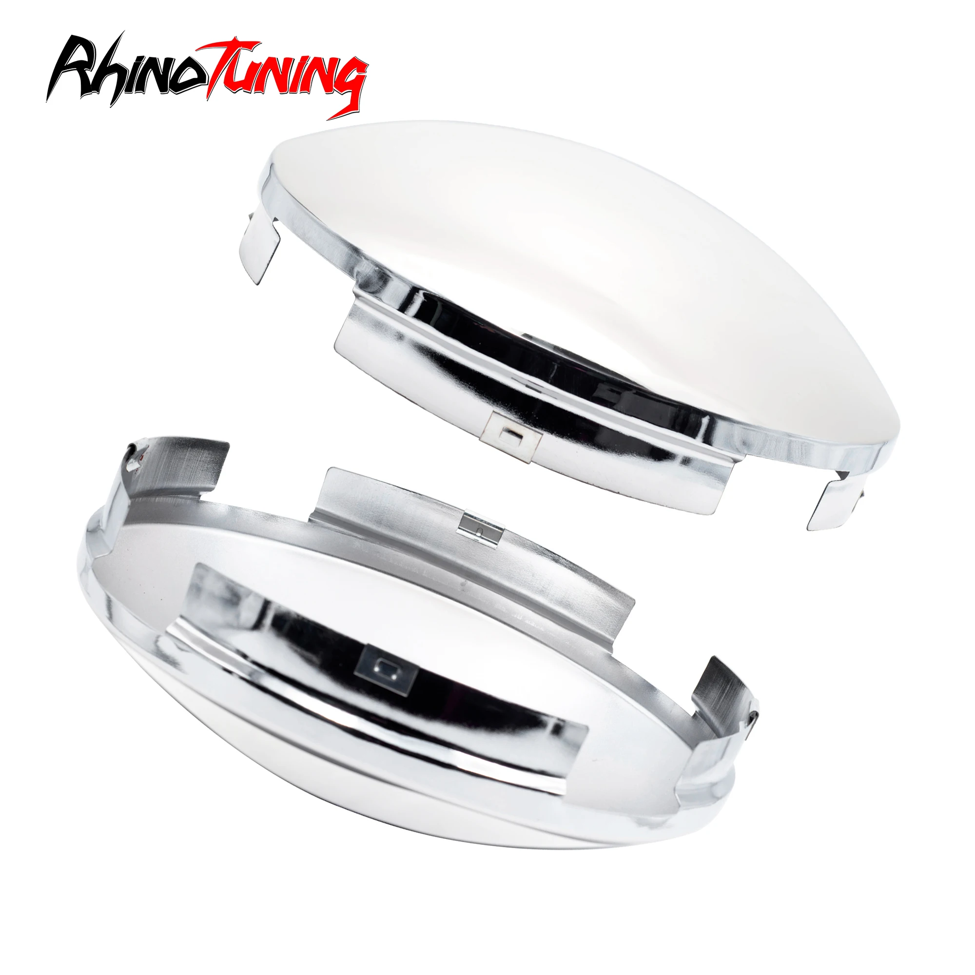 

2pcs 223mm /224mm Car Center Replacement Top Cap For Auto Front Axle Cover Rim Cover Dust Accessroies Chrome