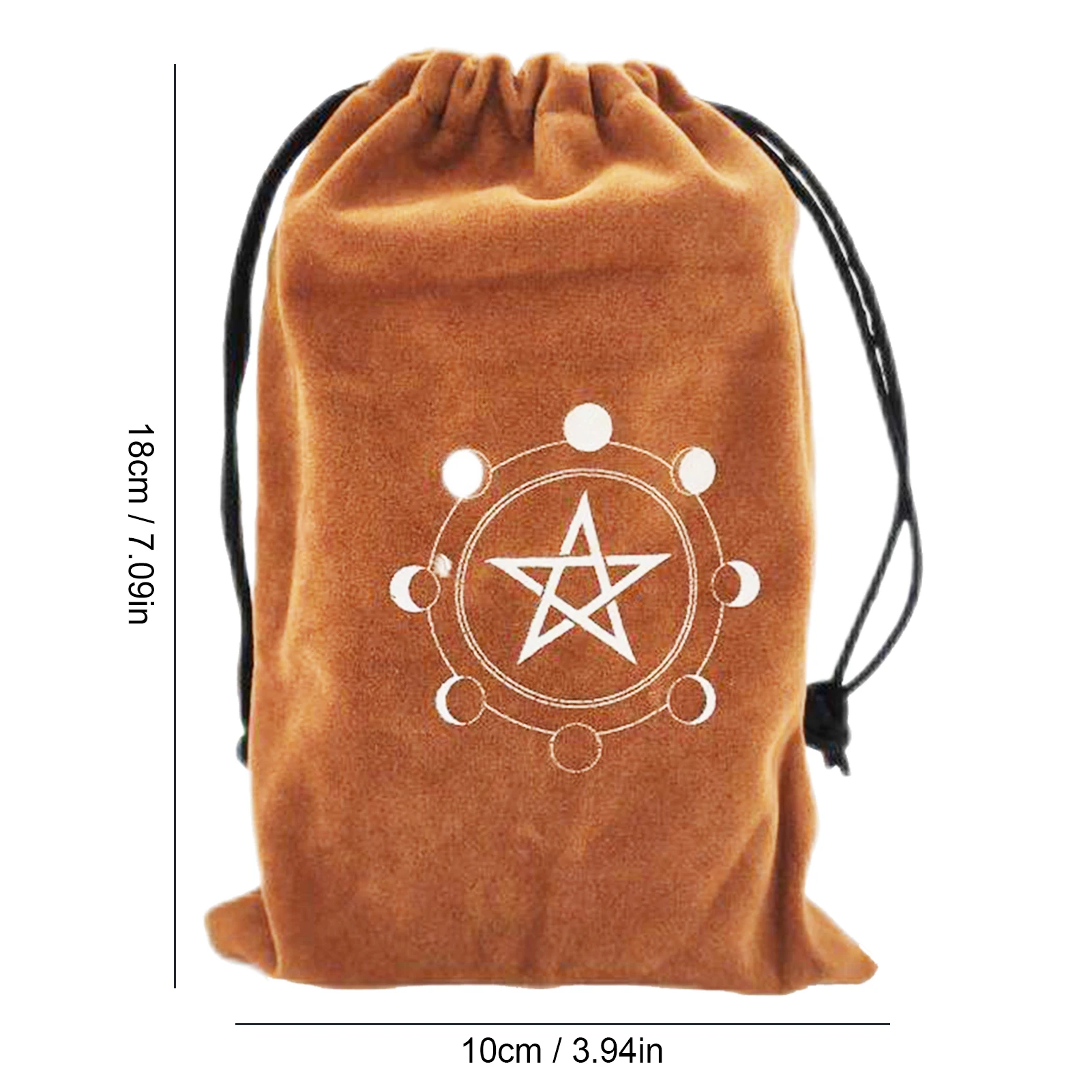 Moon Star Printed Tarot Bag Storage Pouch with Drawstrings for Tarot Enthusiasts Velvet Pouch for Tarot Card Runes Storage images - 6