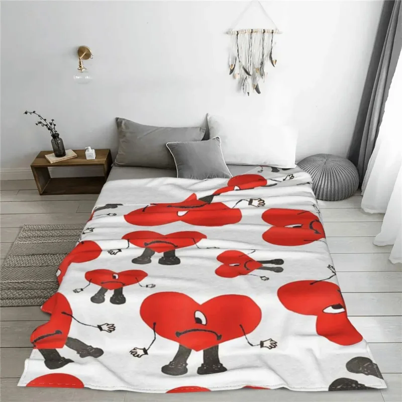 

A Summer Without You Fleece Winter Canvas Painting Pop Music Bad Bunny Ultra-Soft Throw Blanket For Home Outdoor Bedspread