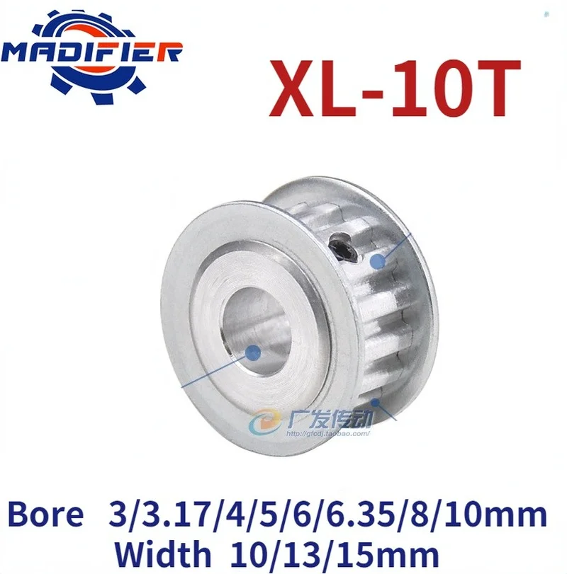 

Synchronous Wheel XL 10 Teeth Pulley AF Groove Width 10/13/15mm Hole 3/3.17/4/5/6/6.35/8/10mm Two-Side Flat Synchronous Pulley