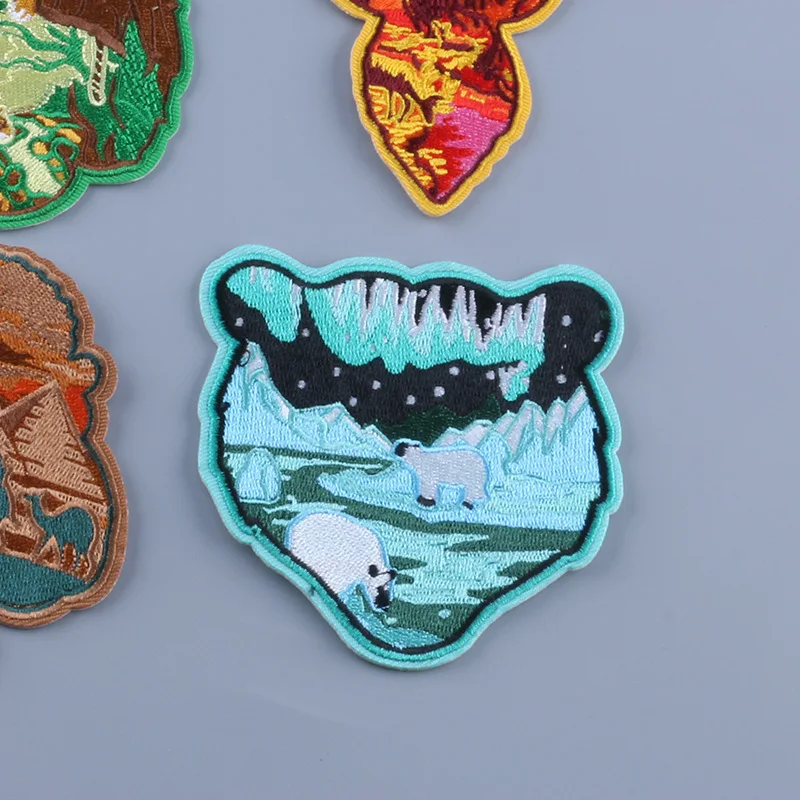 Нашивка с вышивкой тигра Льва медведя |