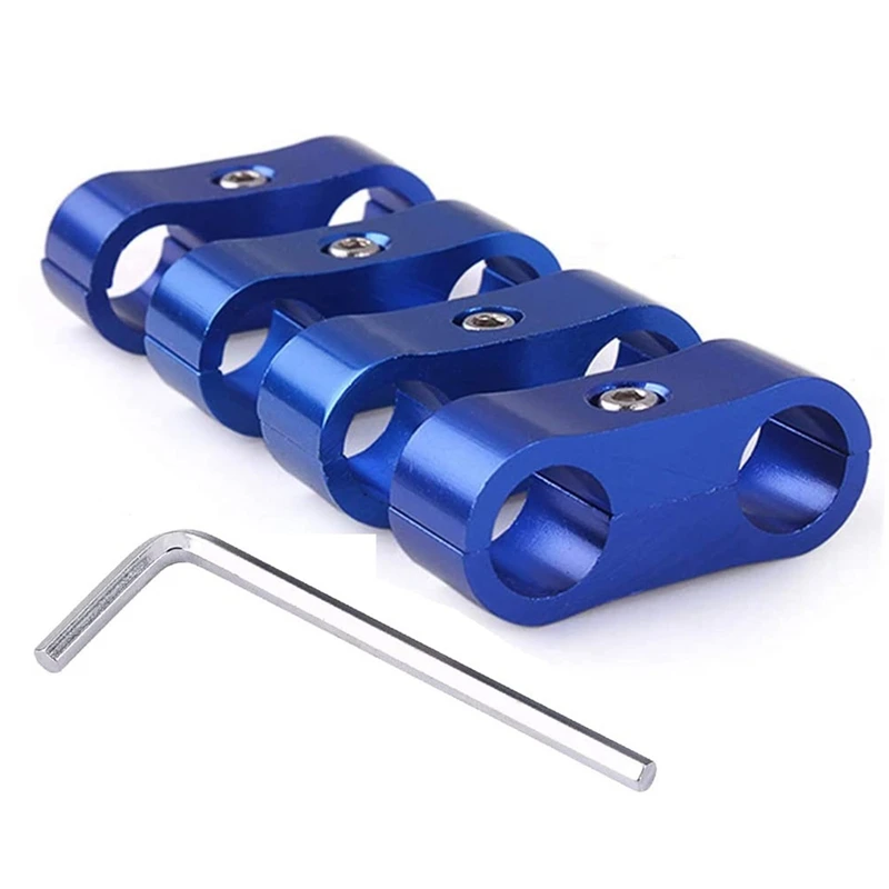 4 шт. 6AN зажим для сепаратора шланга монтажные зажимы топливопровода алюминиевый