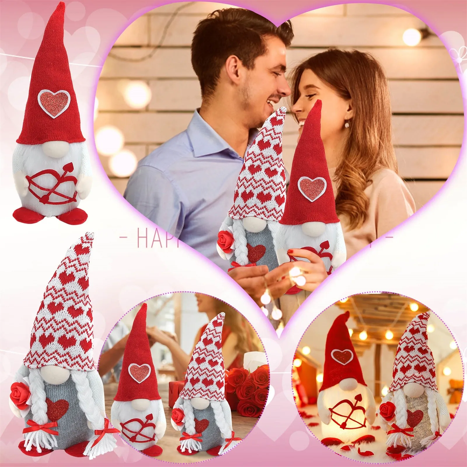 

Мужской медведь на День святого Валентина, держатель без лица, украшение для куклы