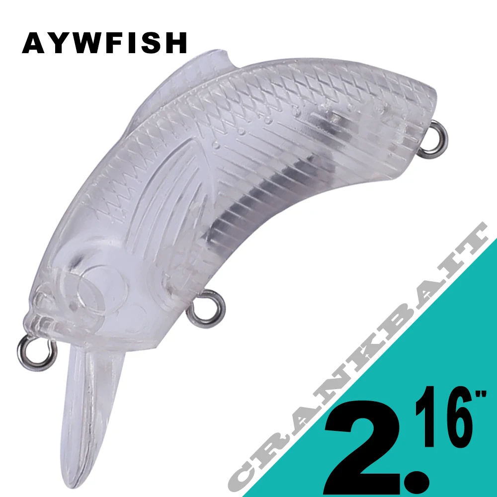 Фото AYWFISH 5,5 см 9 г искусственный гольян кривошипные приманки окунь снасти DIY приманка 20 шт. тонущая воблер рыболовные приманки неокрашенные заготовки для карандашей №1
