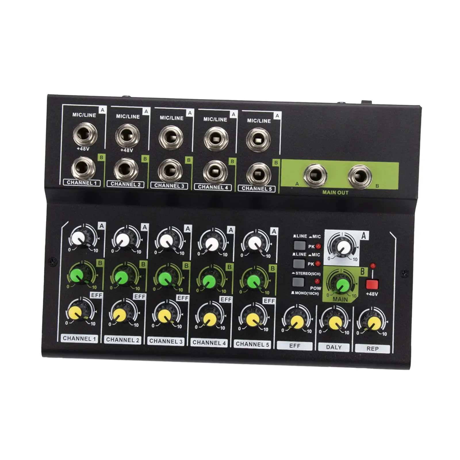 Студийный аудиомикшер 10-канальный портативный профессиональный для