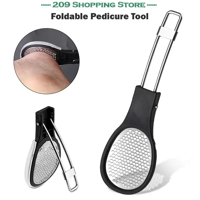 

Foldable Foot Scrubber Foot File Foot Rasp Callus Remover Outdoor Portable Stainless Steel Foot Grater Foot Care Pedicure Tools