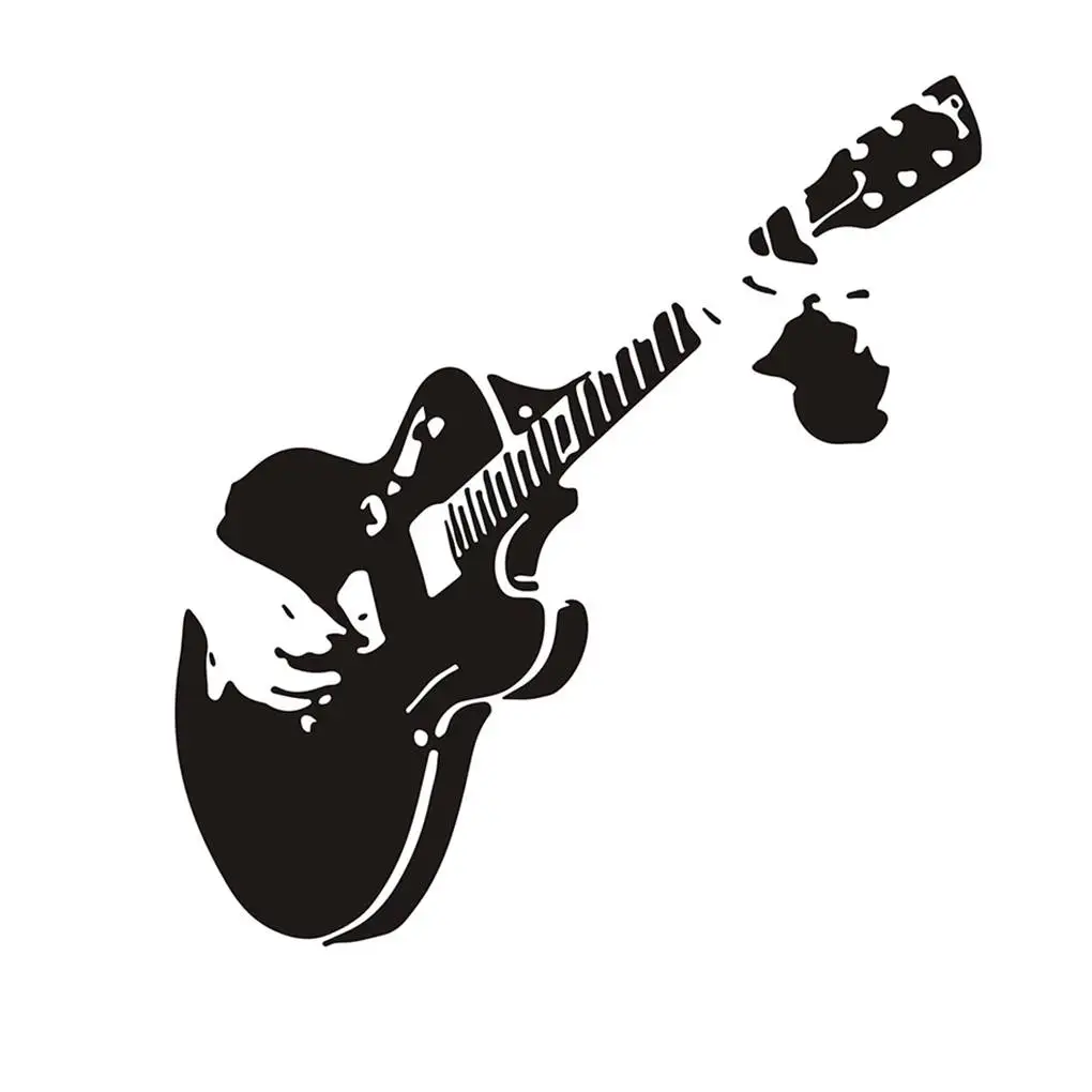

Guitar PVC Wall Sticker Waterproof DIY Wall Decal Tattoo Art Mural Bedroom Kitchen Office Shop Decoration
