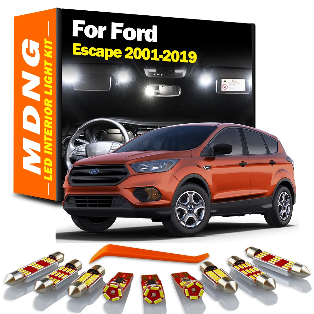 MDNG per Ford Escape 2001-2013 2014 2015 2016 2017 2018 2019 lampada per veicoli LED interni Dome Map Light Kit lampadine a Led per auto Canbus